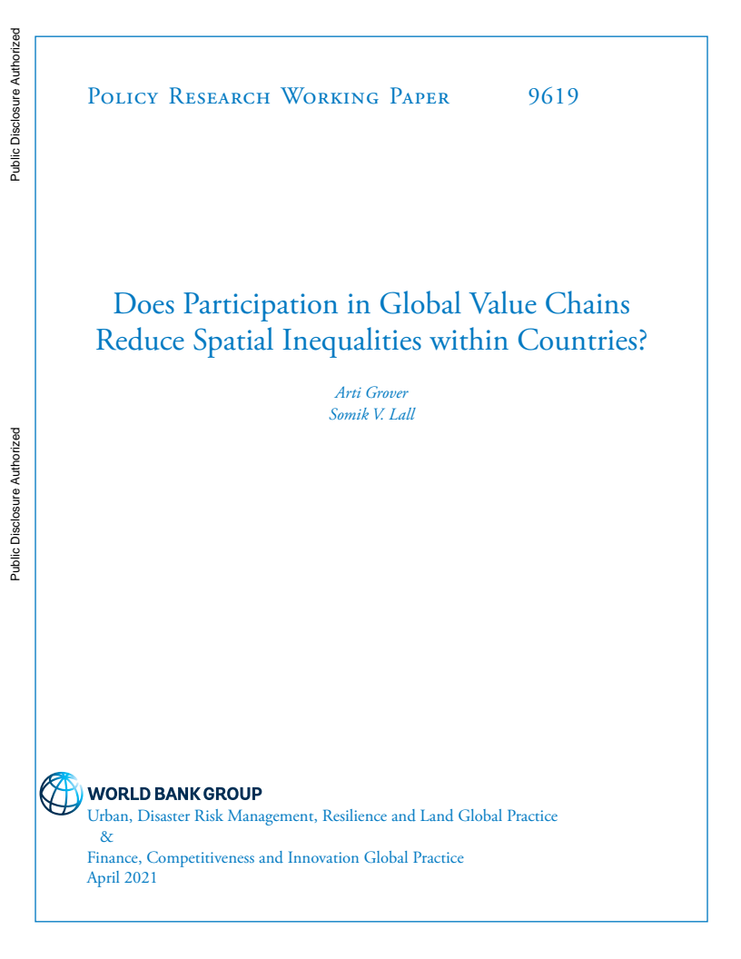 글로벌 가치사슬(GVC) 참여의 국내 공간 불균형 축소 가능성 (Does Participation in Global Value Chains Reduce Spatial Inequalities within Countries?)(2021)