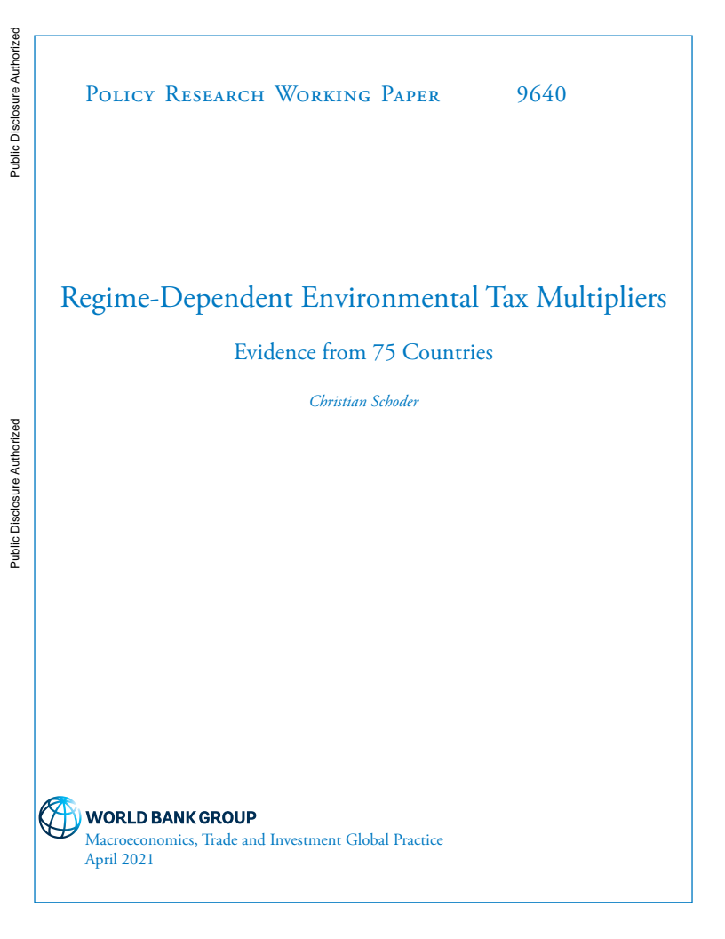 정권 의존적인 환경세 승수 : 75개 국가에서 얻은 증거 (Regime-Dependent Environmental Tax Multipliers: Evidence from 75 Countries)
