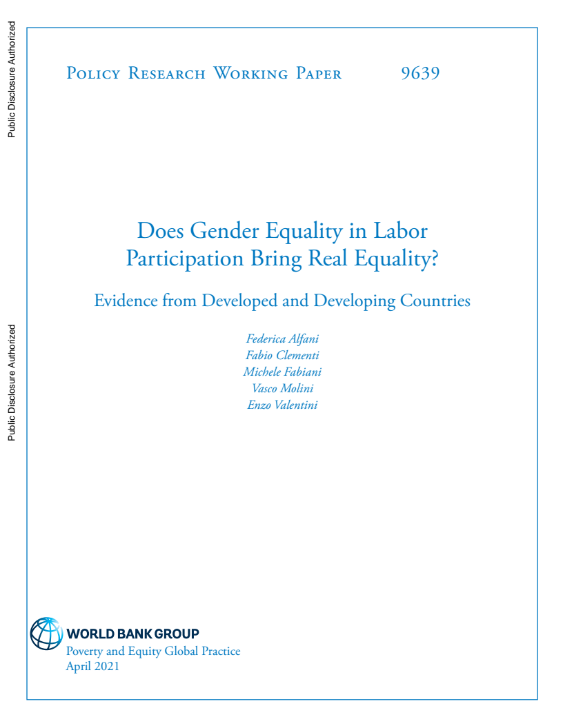 경제활동 참여에 대한 양성 평등과 진정한 평등 : 선진국과 개발도상국의 사례 (Does Gender Equality in Labor Participation Bring Real Equality?: Evidence from Developed and Developing Countries)(2021)