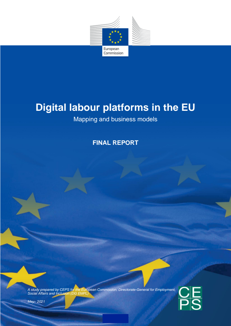 유럽연합(EU)의 디지털 노동 플랫폼 : 매핑과 사업 모델  (Digital labour platforms in the EU: Mapping and business models)(2021)