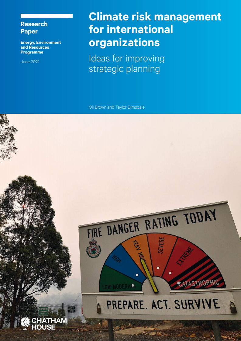 국제기구의 기후 위기 관리 : 전략적인 계획을 개선하기 위한 방안 (Climate risk management for international organizations: Ideas for improving strategic planning)(2021)