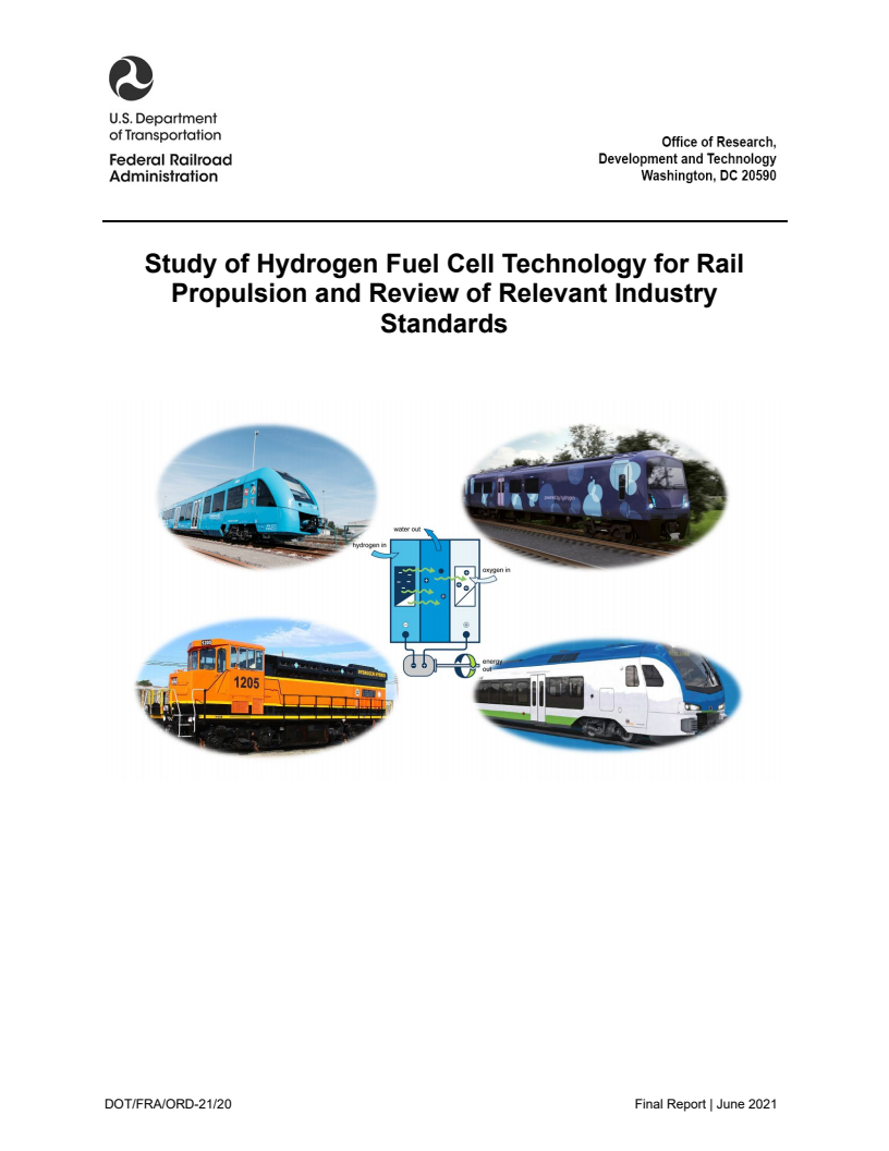 철도용 수소연료전지 기술 연구 및 관련 산업 표준 고찰 (Study of Hydrogen Fuel Cell Technology for Rail Propulsion and Review of Relevant Industry Standards)(2021)