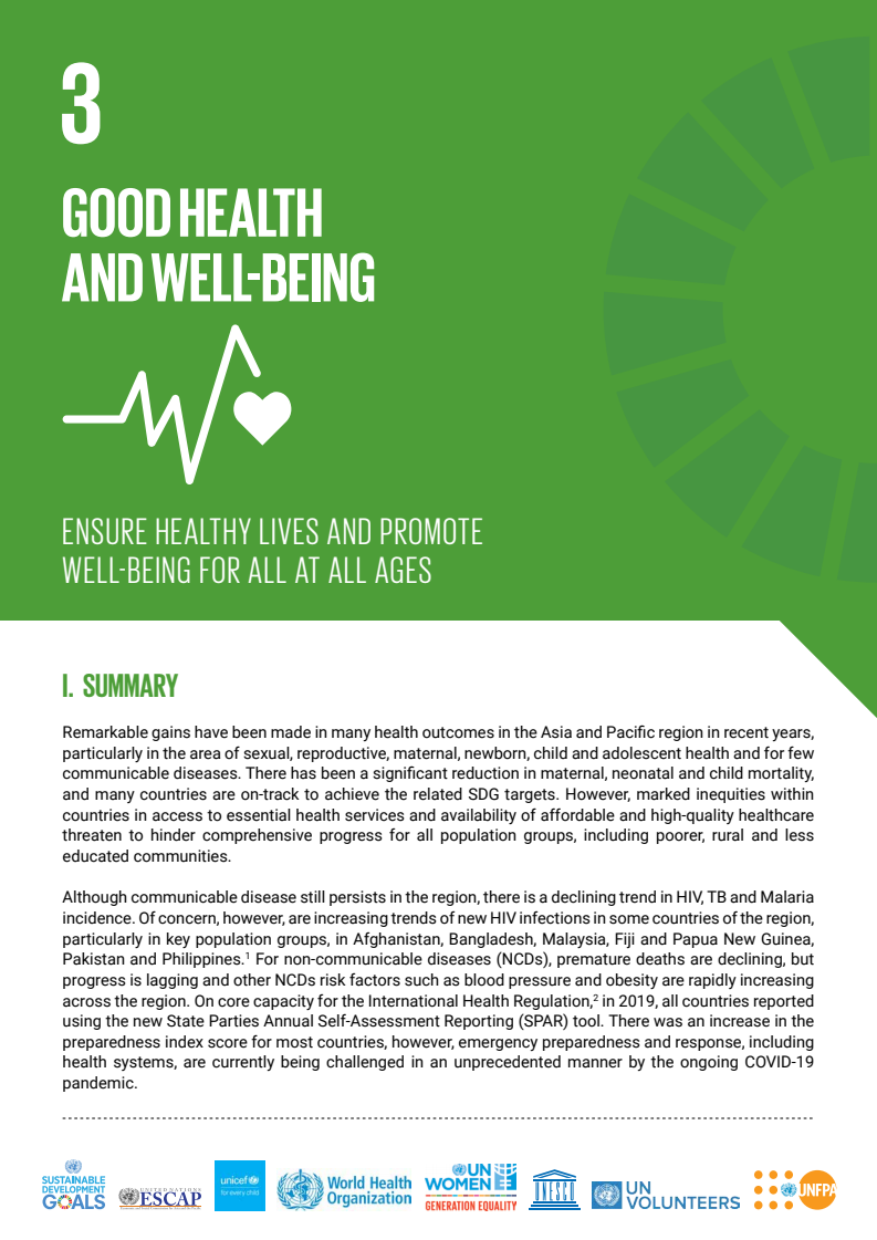 건강한 삶과 복지 : 모든 연령대의 모두를 위한 건강한 삶 보장과 복지 증진 (Good Healthand Well-Being: Ensure Healthy Lives and Promote Well-Being For All at All Ages)