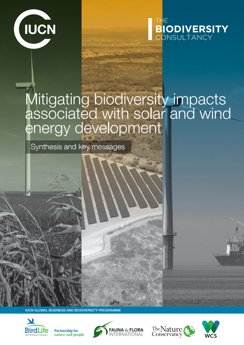 태양광 및 풍력 에너지 개발과 관련된 생물다양성 영향 완화 : 종합 보고서 및 핵심 메시지 (Mitigating biodiversity impacts associated with solar and wind energy development: Synthesis and key messages)(2021)