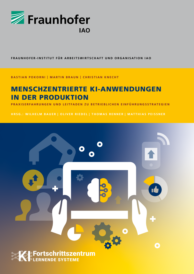 인간중심의 인공지능기술 사용 (Menschzentrierte KI-Anwendungen in der Produktion: Praxiserfahrungen und Leitfaden zu betrieblichen Einführungsstrategien)(2021)