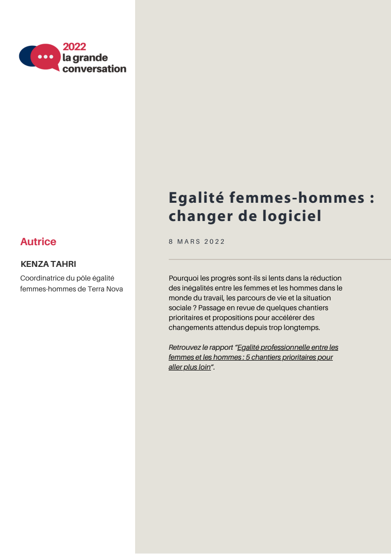 양성평등 : 인식 체계의 변화 (Egalité femmes-hommes: changer de logiciel)(2022)