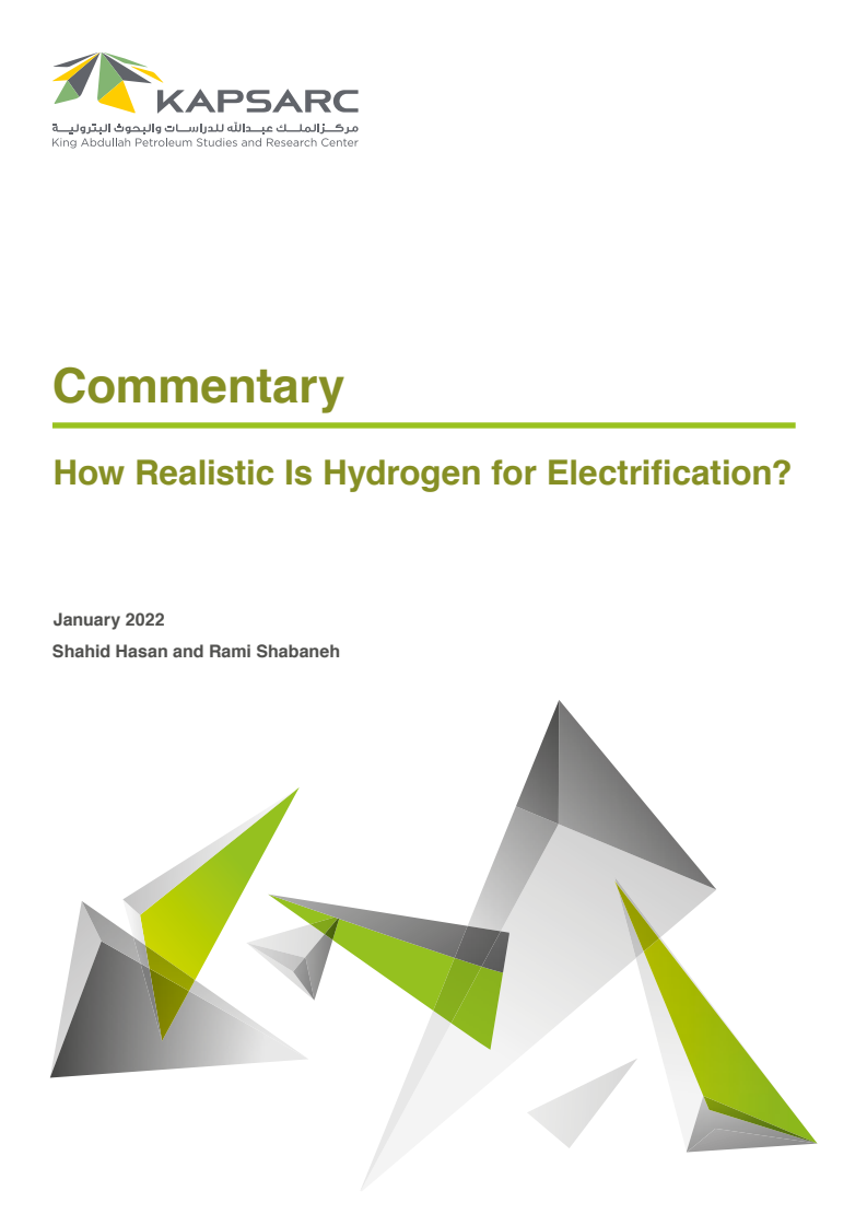 수소의 전기화는 얼마나 현실성이 있는가? (How Realistic Is Hydrogen for Electrification?)(2022)
