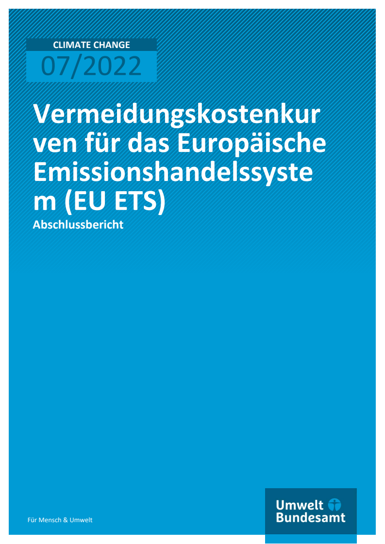 유럽 배출권거래제(EU ETS)의 저감비용곡선 (Vermeidungskostenkurven für das Europäische Emissionshandelssystem (EU ETS))