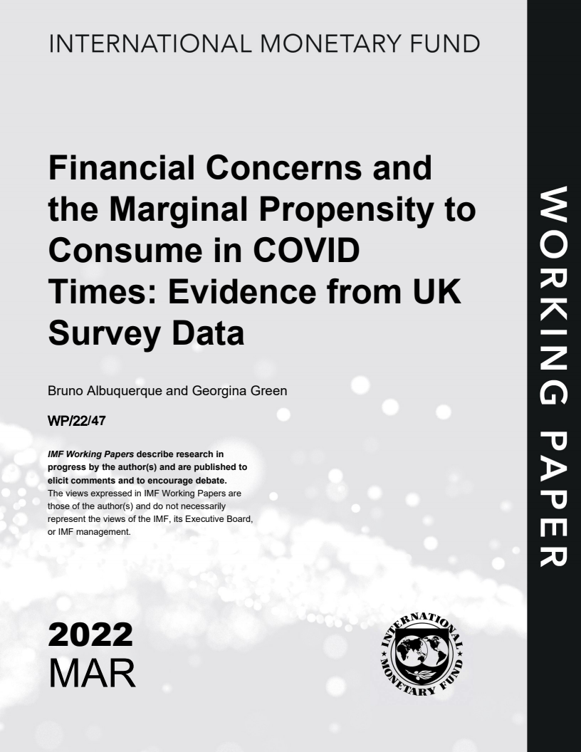 코로나19 상황에서 재정 우려와 한계소비성향 : 영국 설문조사 자료의 증거 (Financial Concerns and the Marginal Propensity to Consume in COVID Times: Evidence from UK Survey Data)(2022)