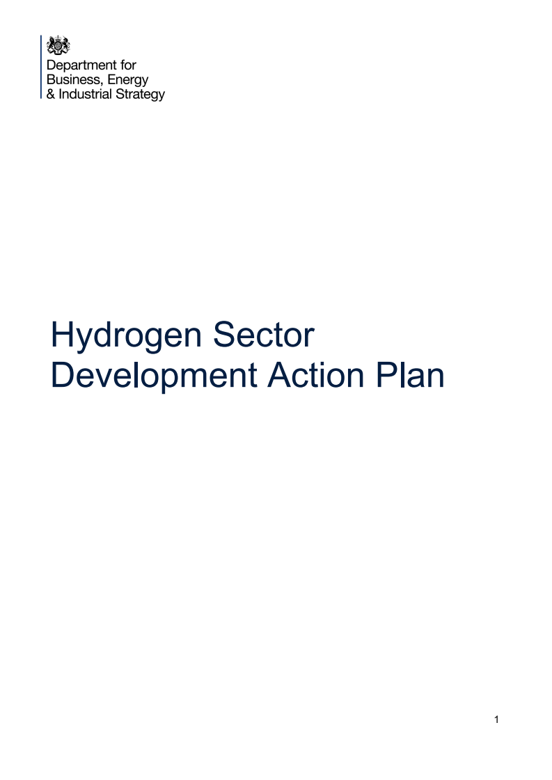 수소 부문 개발 실행 계획 (Hydrogen sector development action plan)(2022)
