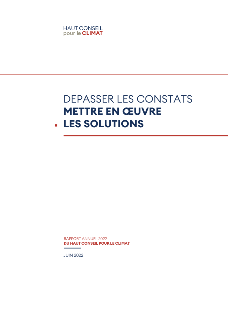 2022년 연간 보고서 : 문제점 및 해결책 (Rapport annuel 2022: Dépasser les constats, mettre en œuvre les solutions)
