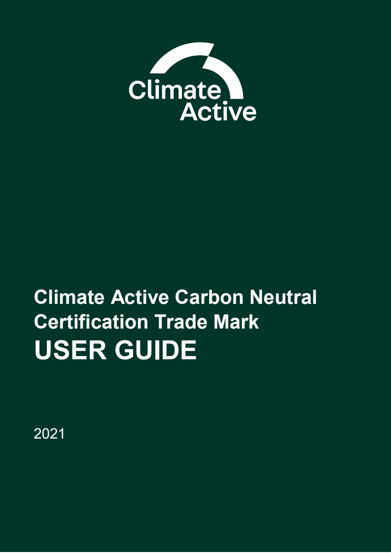 기후행동 탄소중립 인증 마크 사용자 지침 (Climate Active Carbon Neutral Certification Trade Mark User Guide)(2022)