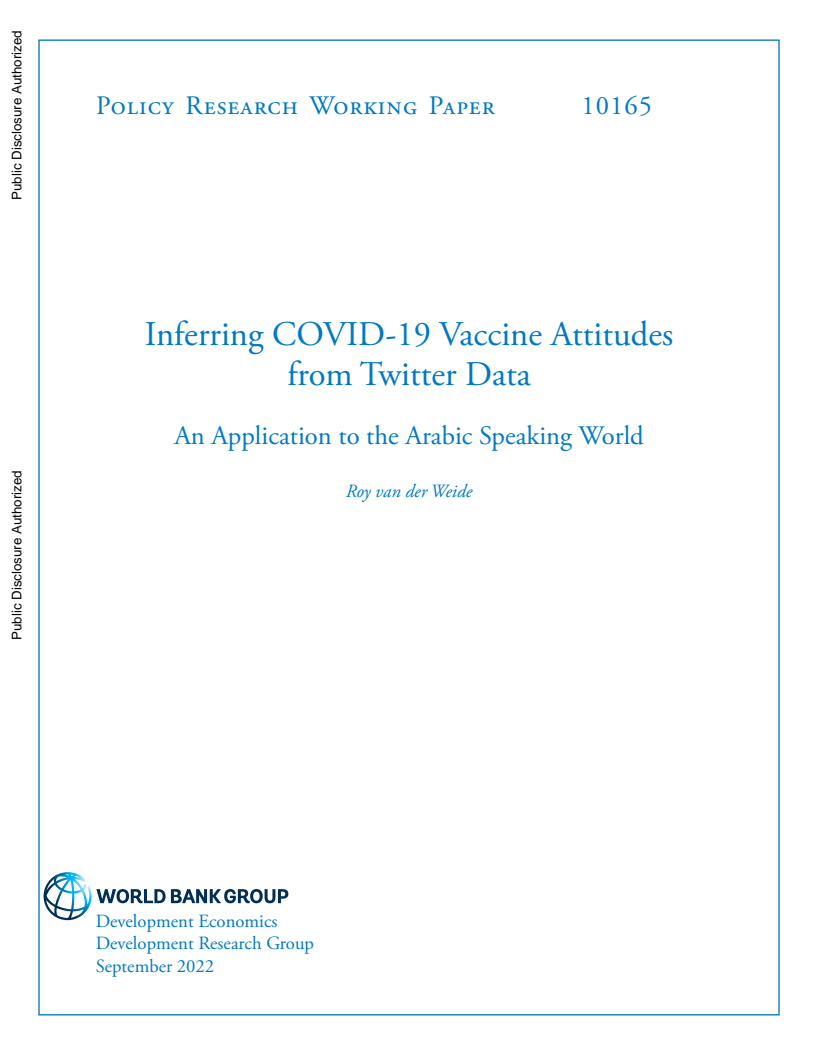 트위터 데이터로 추론한 코로나19 백신에 관한 태도 : 아랍어권 사례 (Inferring COVID-19 Vaccine Attitudes from Twitter Data: An Application to the Arabic Speaking World)