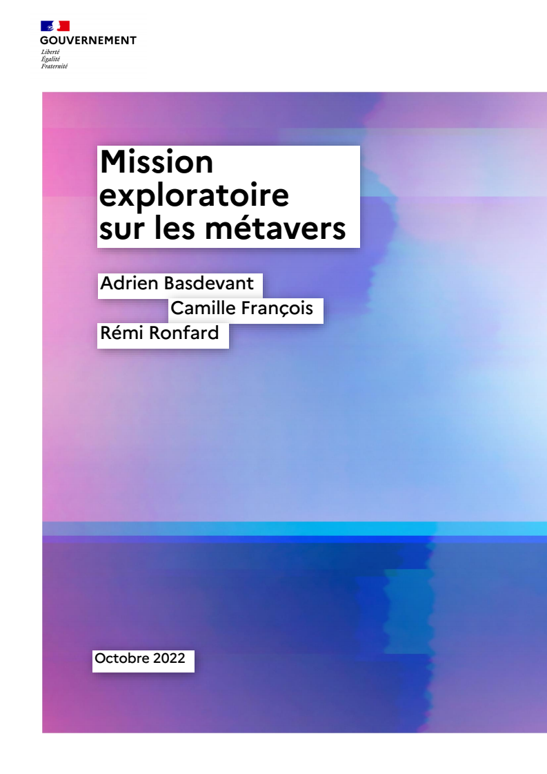 메타버스에 관한 정책 개발 연구 (Mission exploratoire sur les métavers)(2022)