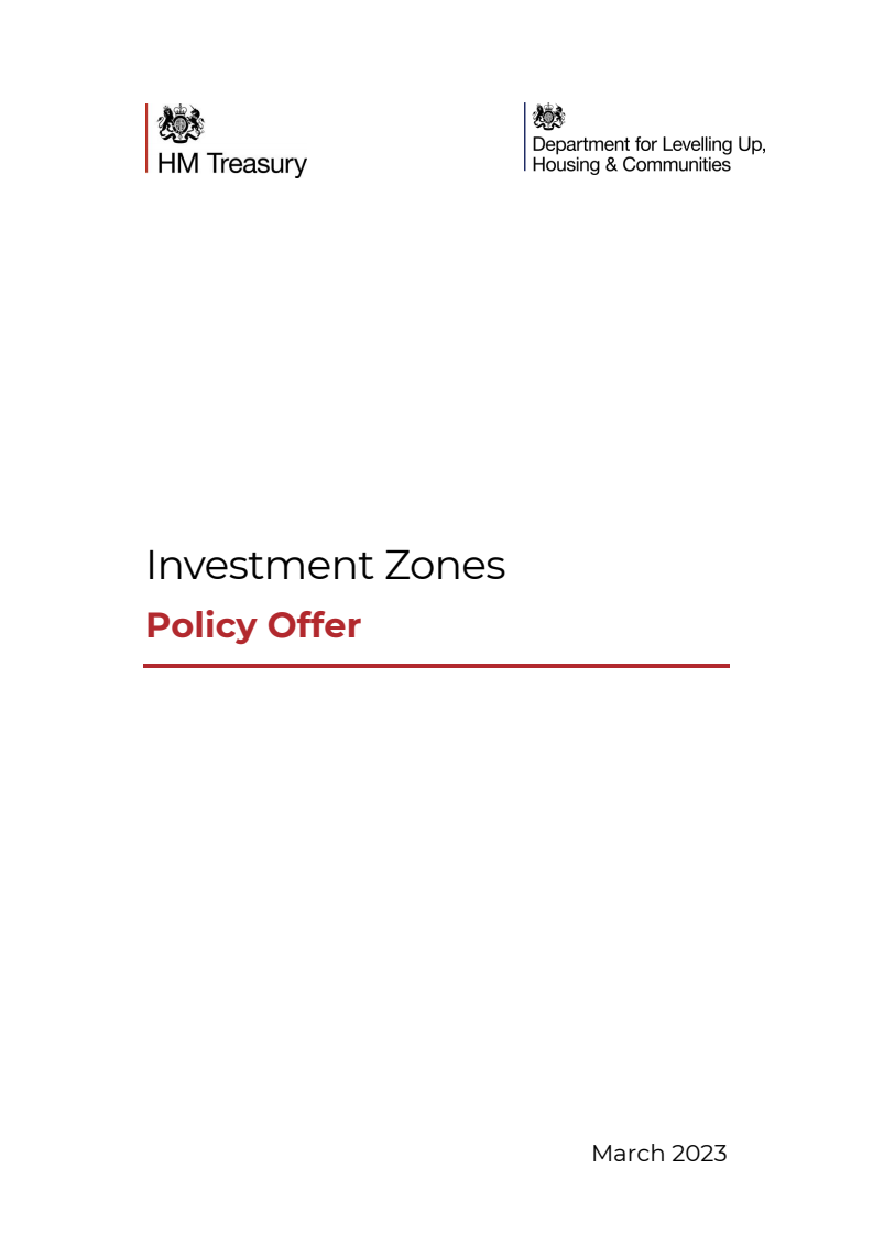 투자 지역 : 정책 제안 (Investment Zones: Policy Offer )