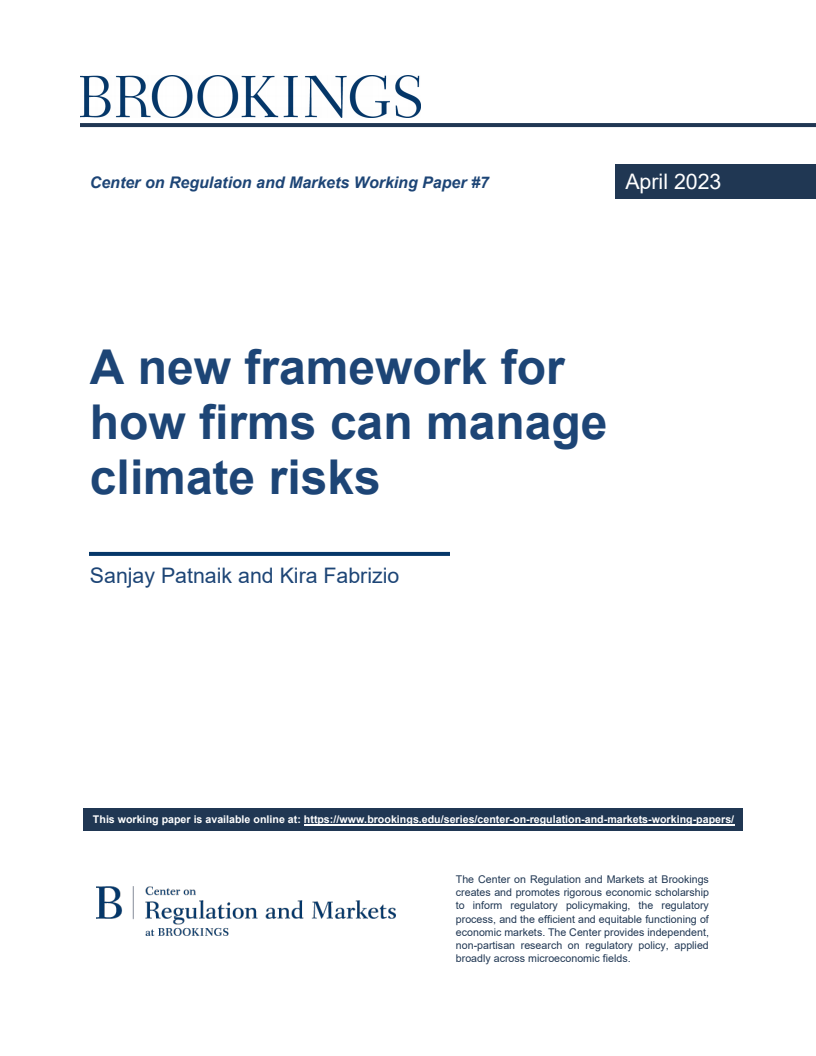 기후 위험을 관리할 수 있는 기업의 새로운 프레임워크 (A new framework for how firms can manage climate risks)