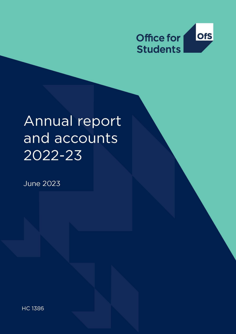 학생청 : 2022-23년 연례 보고서와 회계  (Office for Students: Annual report and accounts 2022-23)