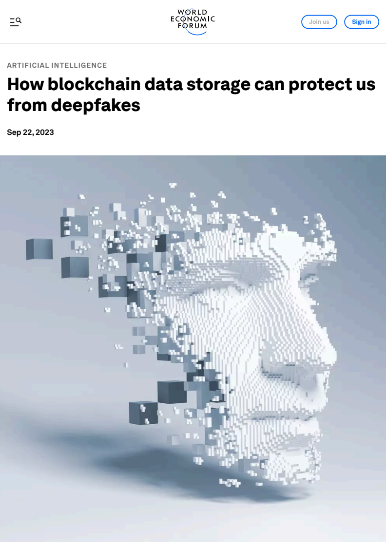 블록체인 데이터 스토리지 기술을 활용한 딥페이크 대응안  (How Blockchain Data Storage Can Protect Us from Deepfakes)(2023)