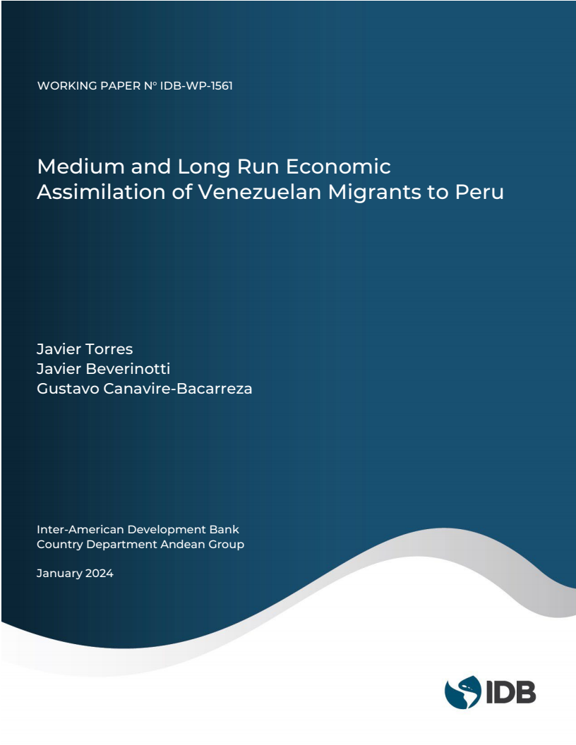 베네수엘라 이주자들의 페루 경제적 동화에 관한 연구 (Medium and Long Run Economic Assimilation of Venezuelan migrants to Peru)